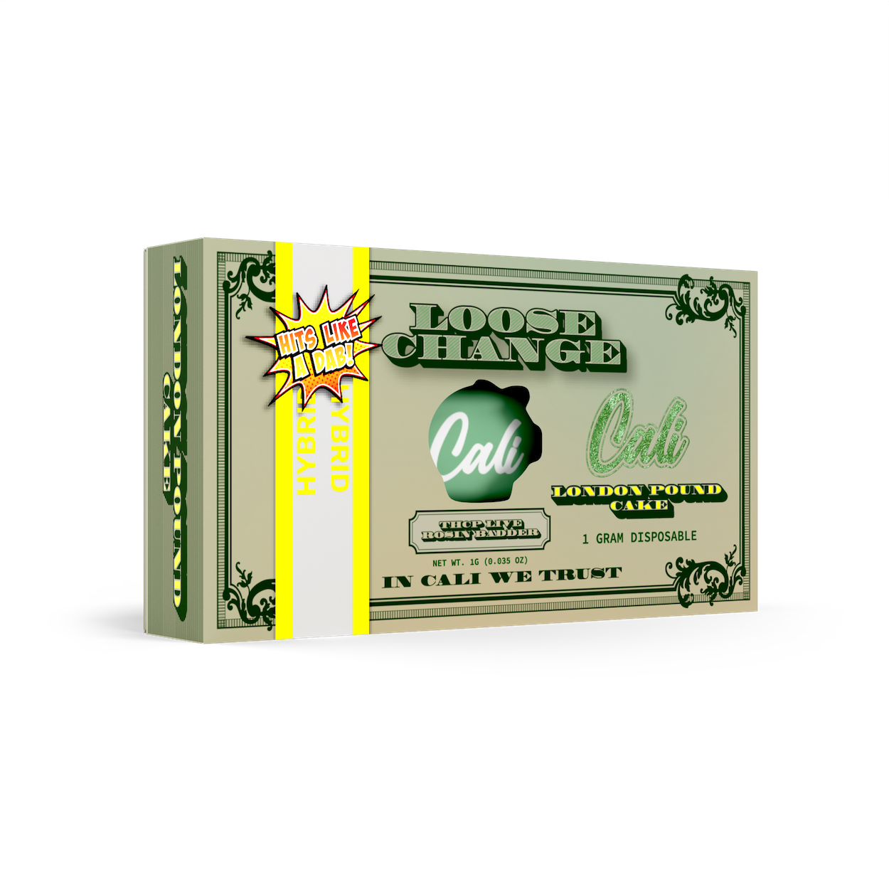 London Pound Cake 1 Gram Disposables – Loose Change (Hybrid)