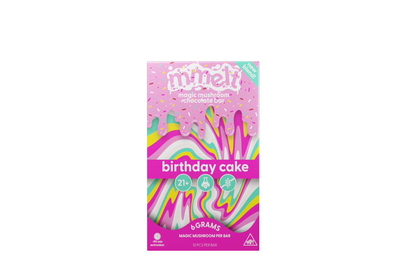 Birthday Cake – Mmelt Mushroom Chocolate Bar