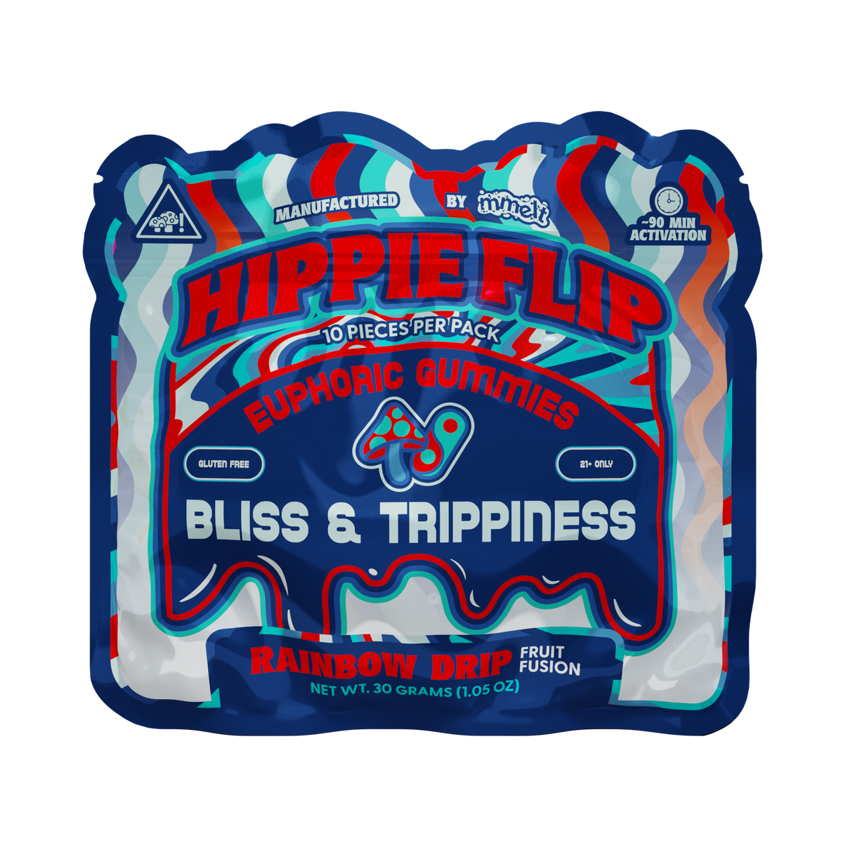 Hippie Flip - 10ct Gummy - Rainbow Drip