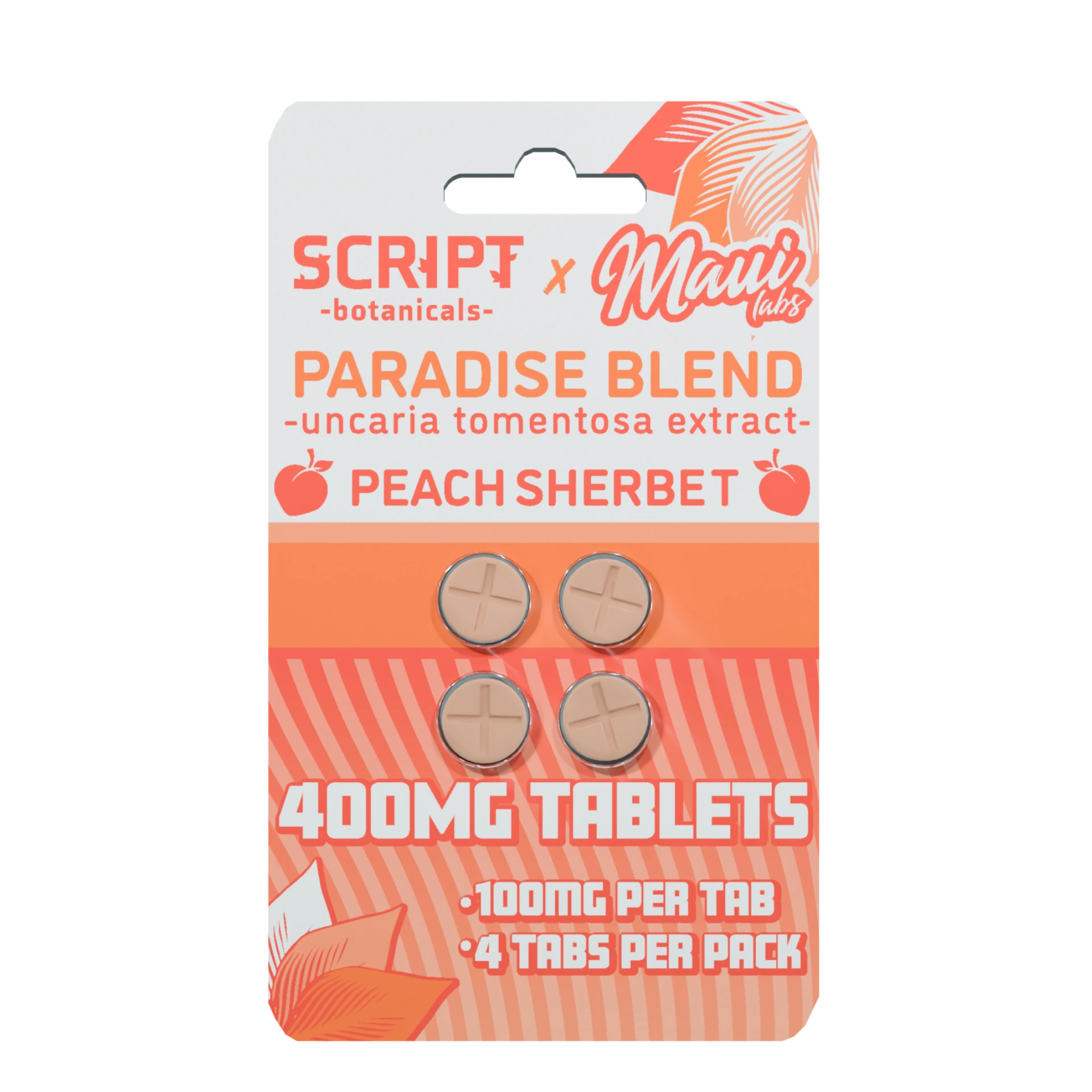 Peach Sherbet 4-Pack Tablets – SCRIP7 Botanicals