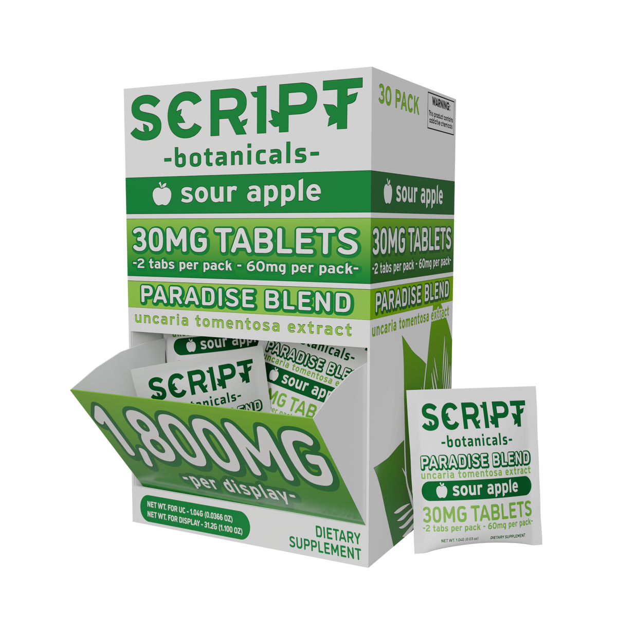 Script Botanical 30mg 2 Pack - Sour Apple