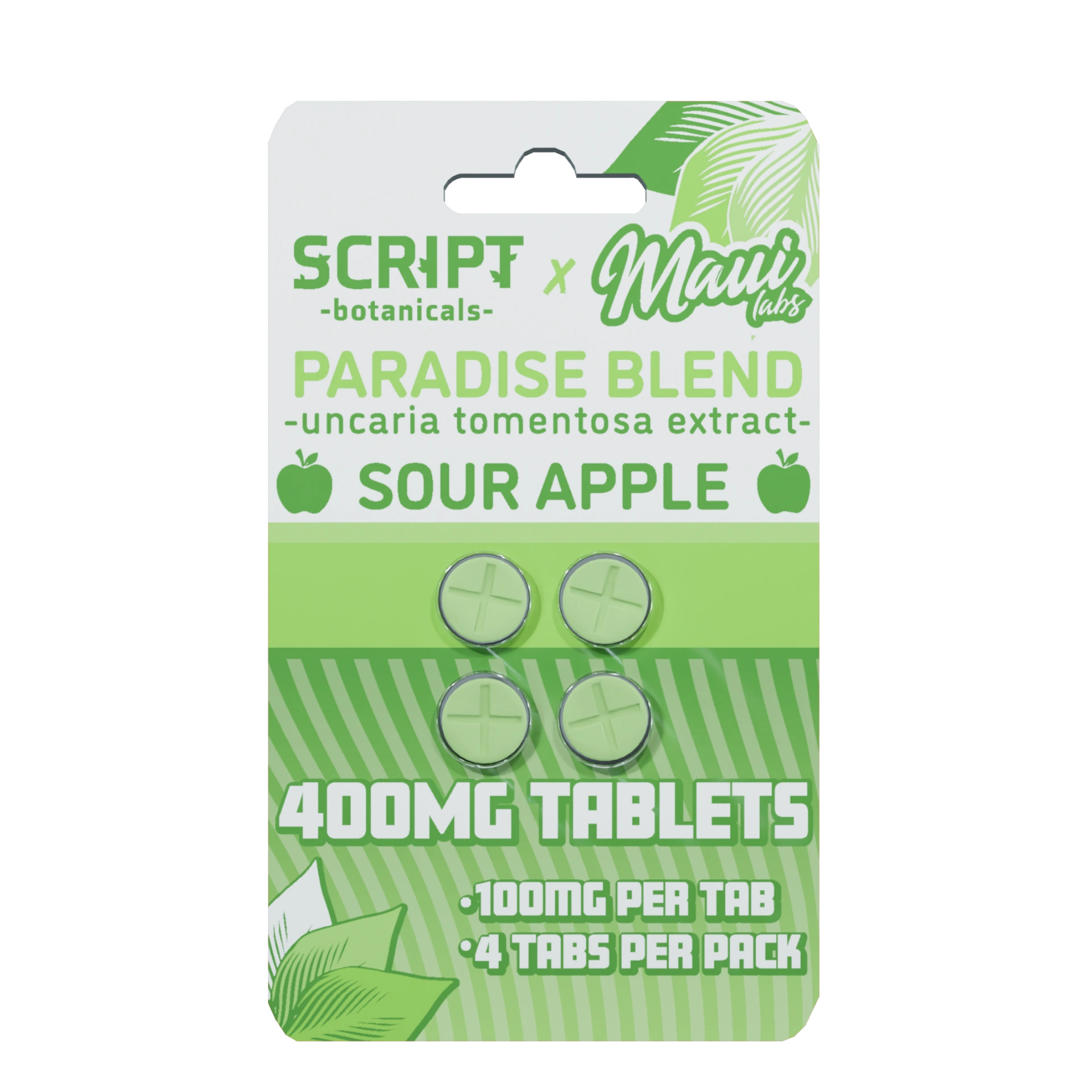 Sour Apple 4-Pack Tablets – SCRIP7 Botanicals