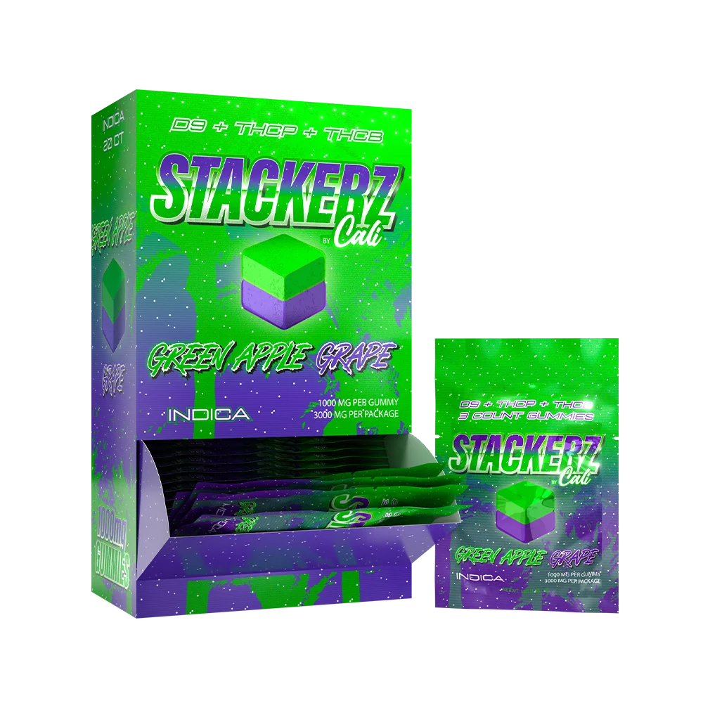 Green Apple – Grape Stackerz Gummies Party Packs – 20ct