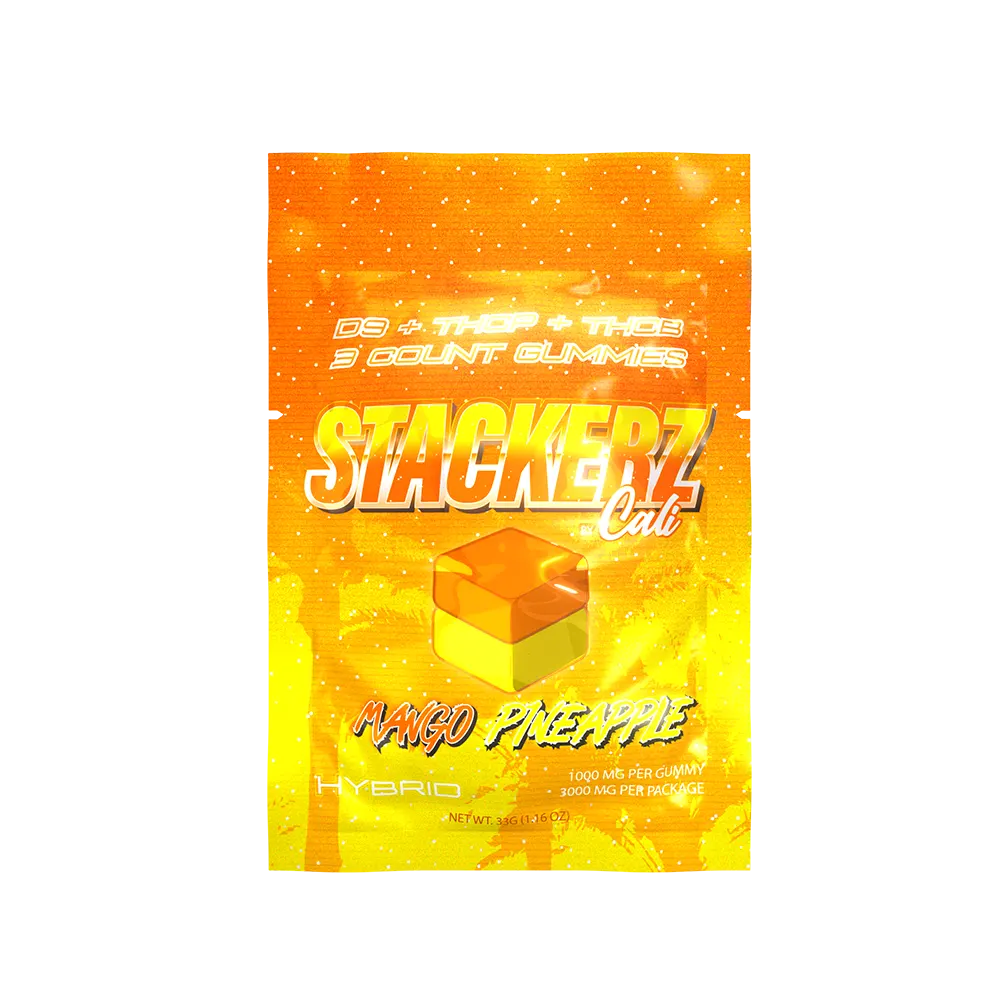 Mango / Pineapple – Stackerz 3 Pack Gummies – Cali Extracts