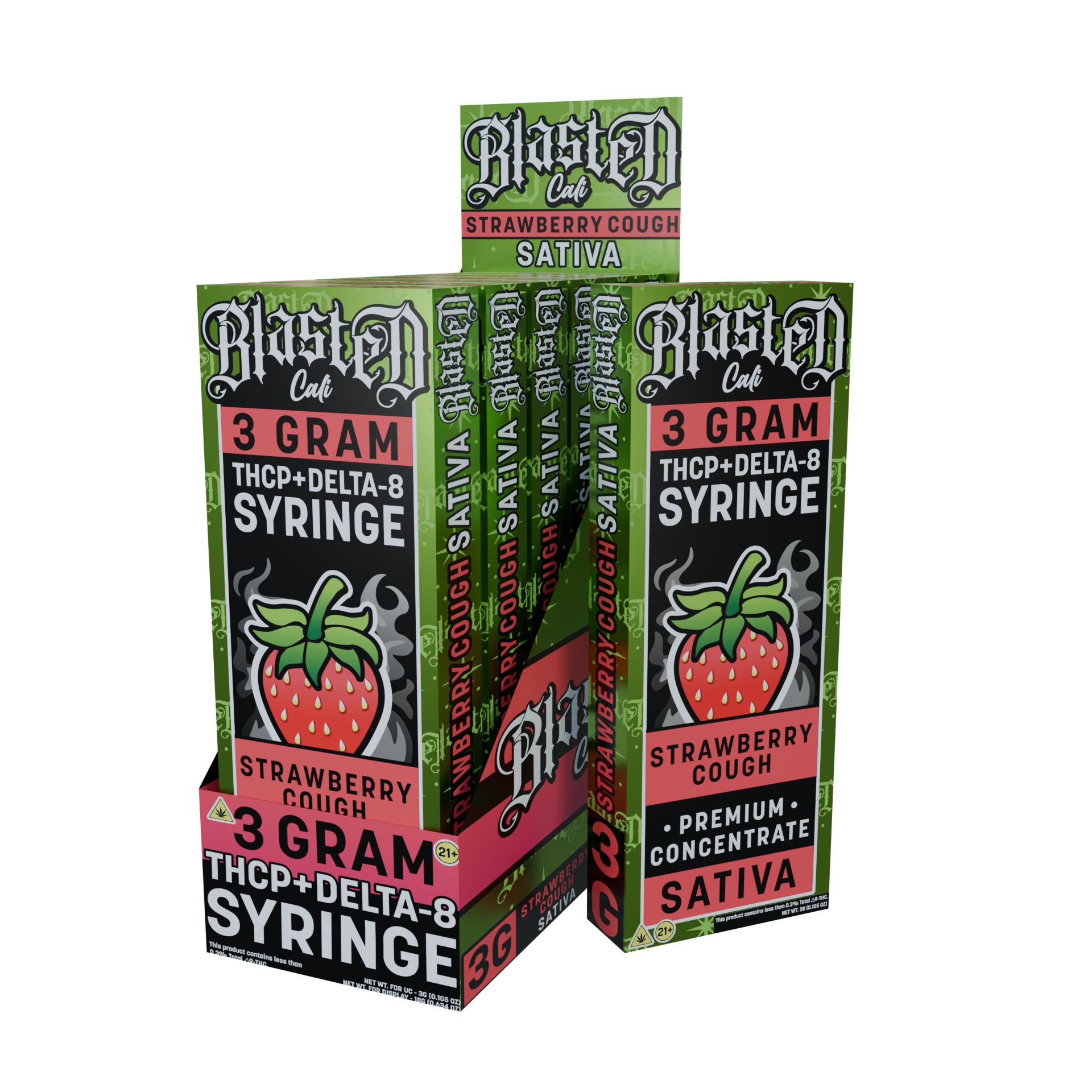 Strawberry Cough THC-P Syringes - Blasted (Indica)