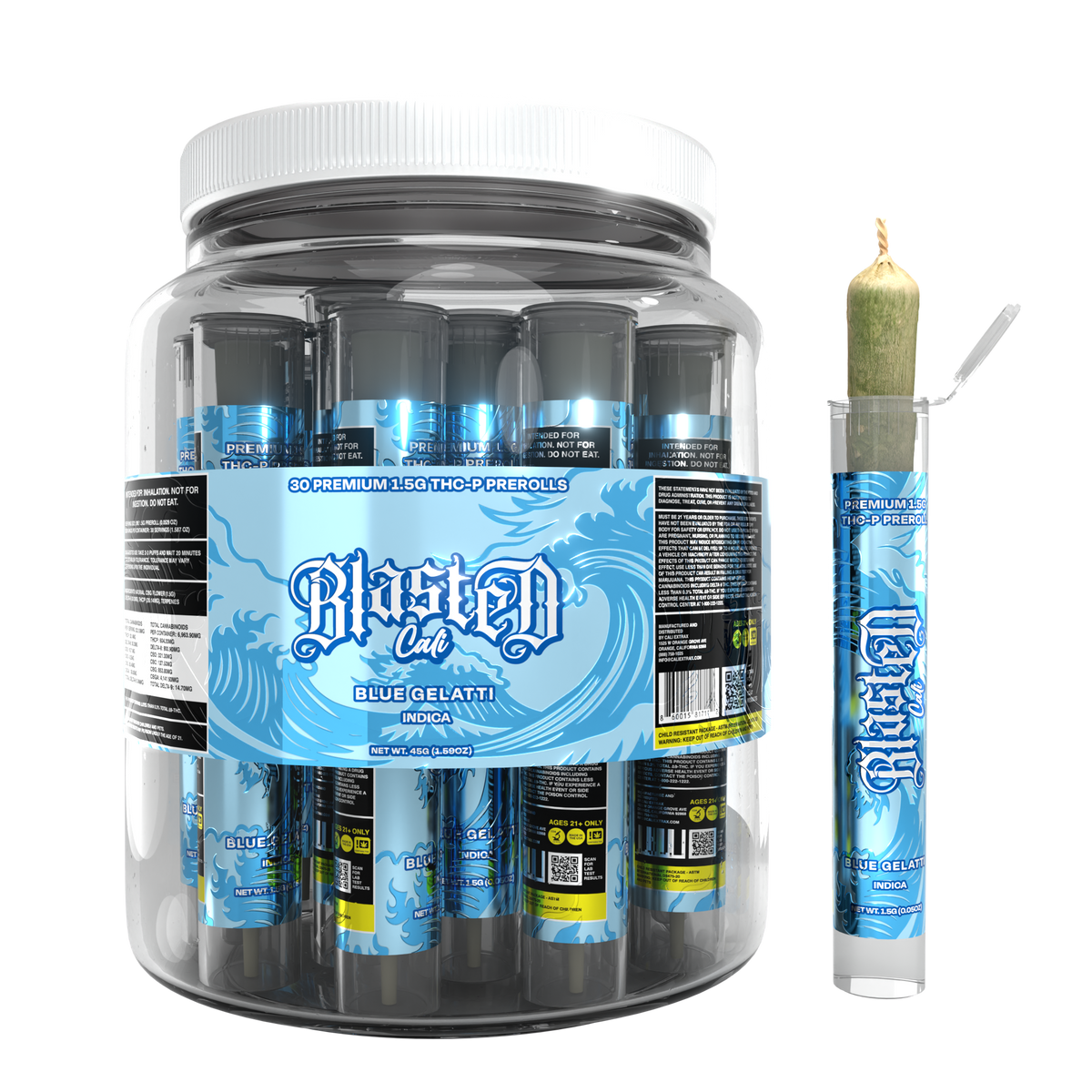 Blasted - 1.5G Pre Roll - Blue Gelatti (30-Pack)
