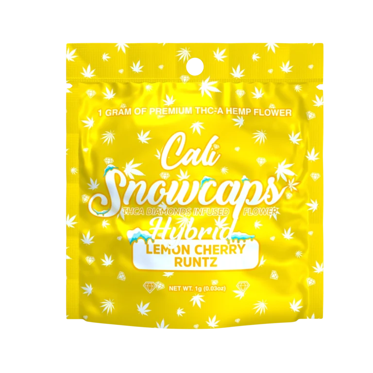 CALI SNOWCAPS 1G MYLAR LEMON SINGLE - Delta 8 | Cali Extrax