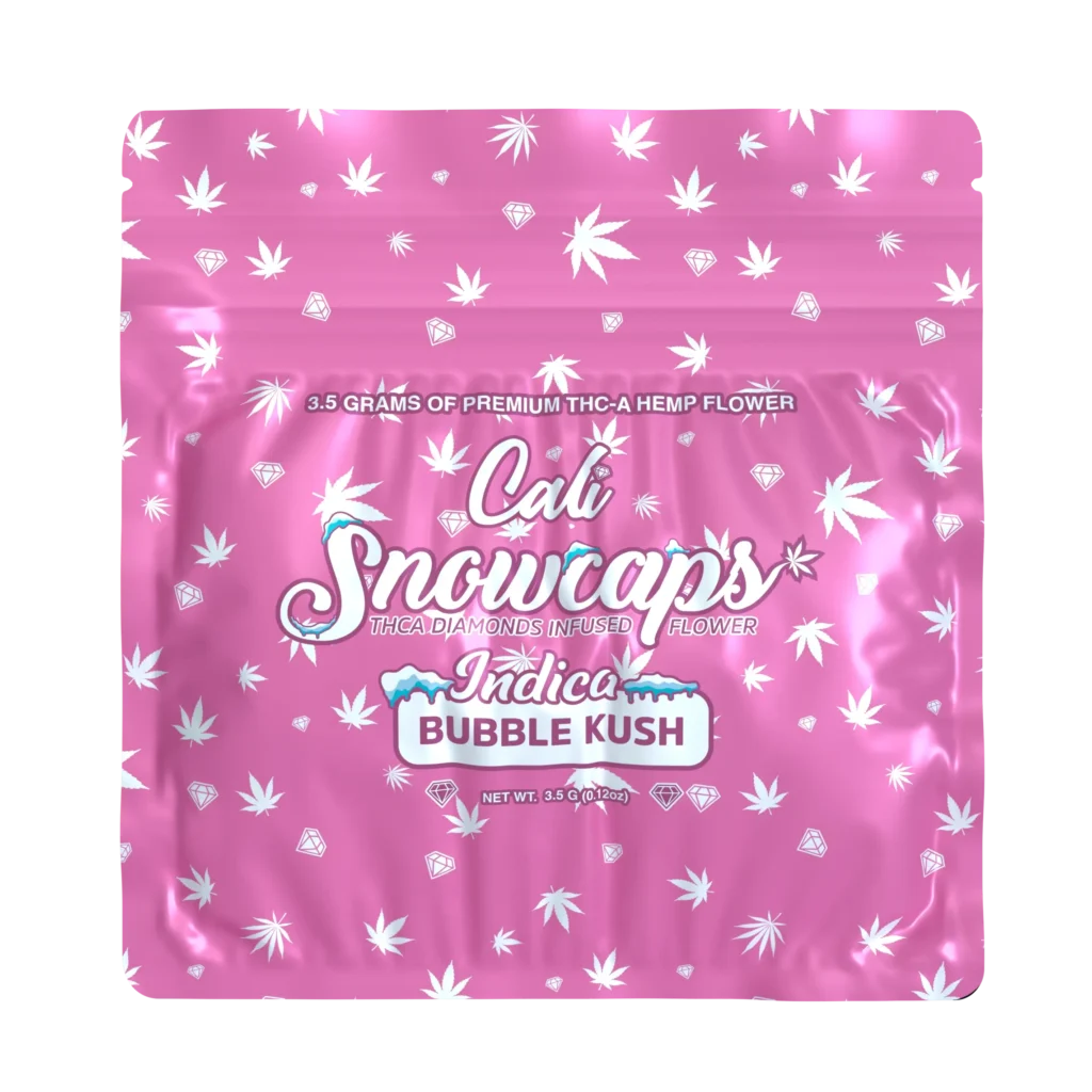 CALI SNOWCAPS 3.5G MYLAR bubblekush SINGLE - Delta 8 | Cali Extrax