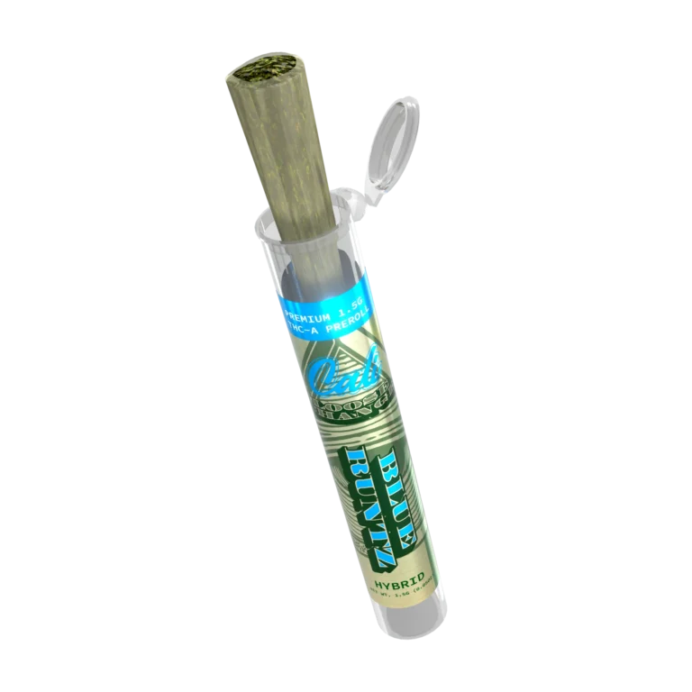 CALI LOOSECHANGE PREROLLS BLUE RUNTZ SINGLE JOINT OUT OFJAR RENDER - Delta 8 | Cali Extrax