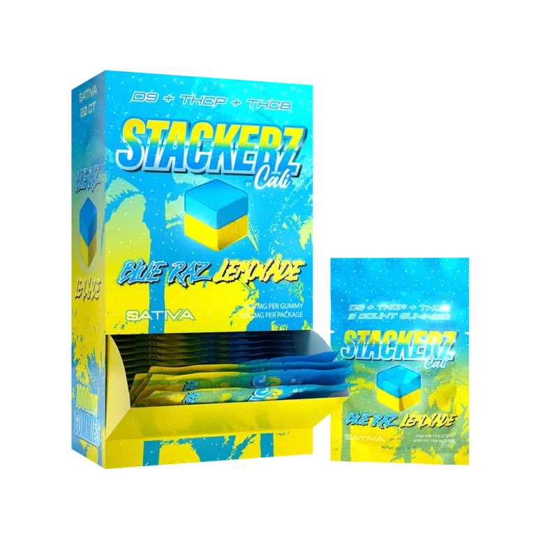 STACKERZ BLUE RAZ DISPLAY SINGLE RENDER - Delta 8 | Cali Extrax