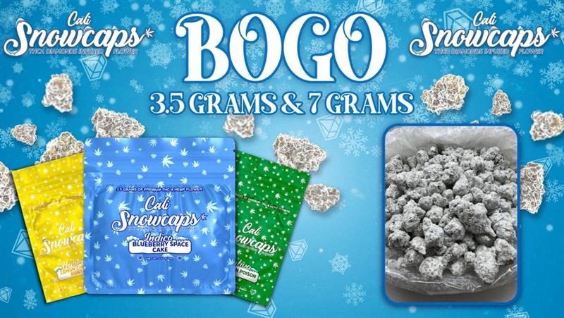 Snowcaps Bogo Promo Banner - Delta 8 | Cali Extrax